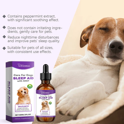 Caring For Dogs' Nightime Sleep, Pet Sleep Care Drops, Supplements
