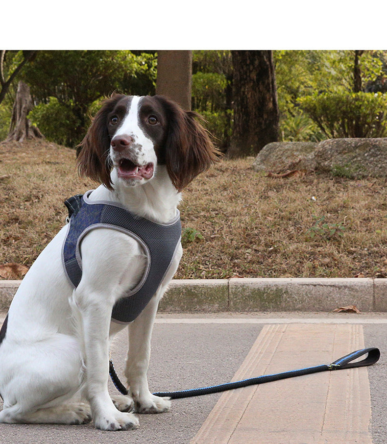 Dog Leash Vest Pet Harness Bullfight Adjustable Dog Harness Vest